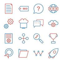 Icon Set Of Search Engine Optimization For Personal And Commercial Use... vector