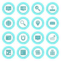 Icon Set Of Search Engine Optimization For Personal And Commercial Use... vector