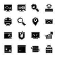 Icon Set Of Search Engine Optimization For Personal And Commercial Use... vector