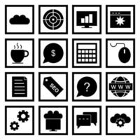 Icon Set Of Search Engine Optimization For Personal And Commercial Use... vector