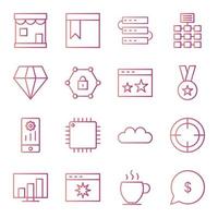 Icon Set Of Search Engine Optimization For Personal And Commercial Use... vector