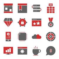 Icon Set Of Search Engine Optimization For Personal And Commercial Use... vector