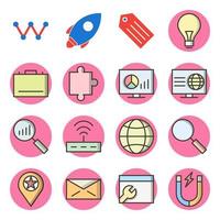 Icon Set Of Search Engine Optimization For Personal And Commercial Use... vector