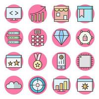 Icon Set Of Search Engine Optimization For Personal And Commercial Use... vector