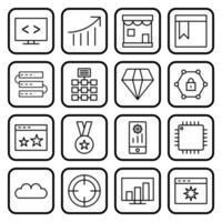 Icon Set Of Search Engine Optimization For Personal And Commercial Use... vector