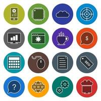 Icon Set Of Search Engine Optimization For Personal And Commercial Use... vector