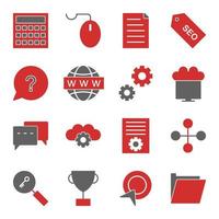 Icon Set Of Search Engine Optimization For Personal And Commercial Use... vector