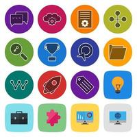 Icon Set Of Search Engine Optimization For Personal And Commercial Use... vector