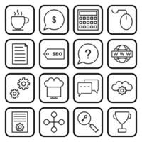 Icon Set Of Search Engine Optimization For Personal And Commercial Use... vector