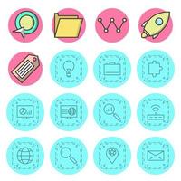 Icon Set Of Search Engine Optimization For Personal And Commercial Use... vector