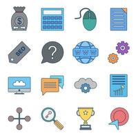 Icon Set Of Search Engine Optimization For Personal And Commercial Use... vector