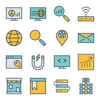 Icon Set Of Search Engine Optimization For Personal And Commercial Use... vector