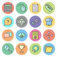 Icon Set Of Search Engine Optimization For Personal And Commercial Use... vector