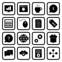 Icon Set Of Search Engine Optimization For Personal And Commercial Use... vector