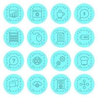 Icon Set Of Search Engine Optimization For Personal And Commercial Use... vector
