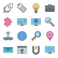 Icon Set Of Search Engine Optimization For Personal And Commercial Use... vector