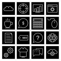 Icon Set Of Search Engine Optimization For Personal And Commercial Use... vector