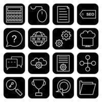 Icon Set Of Search Engine Optimization For Personal And Commercial Use... vector