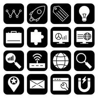 Icon Set Of Search Engine Optimization For Personal And Commercial Use... vector