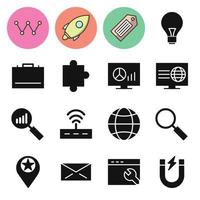 Icon Set Of Search Engine Optimization For Personal And Commercial Use... vector