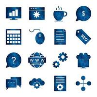 Icon Set Of Search Engine Optimization For Personal And Commercial Use... vector