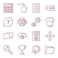 Icon Set Of Search Engine Optimization For Personal And Commercial Use... vector