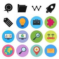 Icon Set Of Search Engine Optimization For Personal And Commercial Use... vector