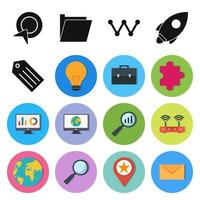 Icon Set Of Search Engine Optimization For Personal And Commercial Use... vector