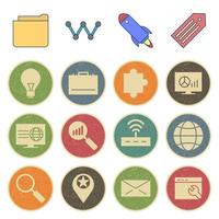 Icon Set Of Search Engine Optimization For Personal And Commercial Use... vector