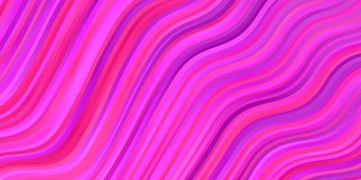 Light Pink vector pattern with curved lines.