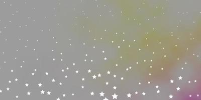 textura de vector de color rosa oscuro, amarillo con hermosas estrellas