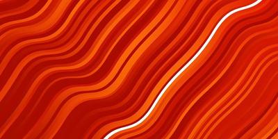 Light Red vector background with curved lines.