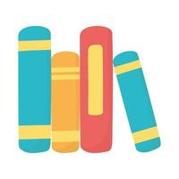 stack of books literature learning isolated icon design white background vector