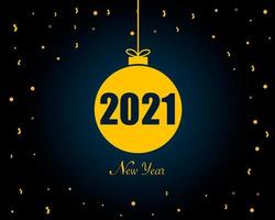 New Year 2021 Blue Background Vector