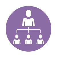 men avatars silhouettes network block style vector