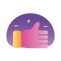 hand like symbol gradient style icon vector