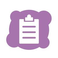 checklist clipboard block style icon vector