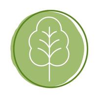 leaf plant block style icon vector