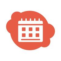 calendar reminder date block style icon vector