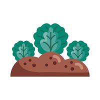 lettuces on earth detail style icon vector design