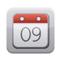 calendar app button menu isolated icon vector