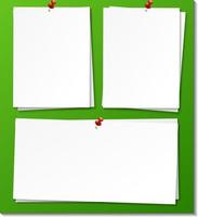 Set of empty sticky note paper template vector