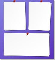 Set of empty sticky note paper template vector