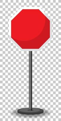 Empty red traffic sign