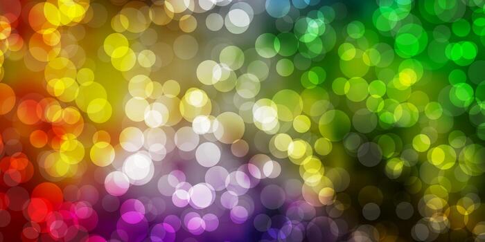 textura de vector multicolor claro con círculos.