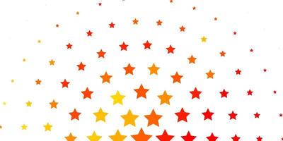 Light Red, Yellow vector template with neon stars.