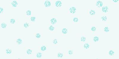 Light green vector doodle background with flowers.