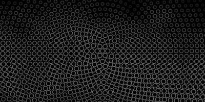 textura de vector gris oscuro con círculos.
