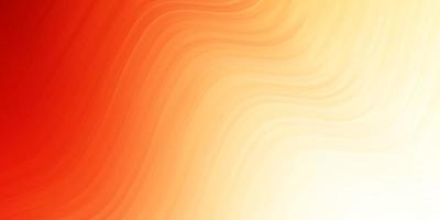 Light Orange vector background with bent lines.