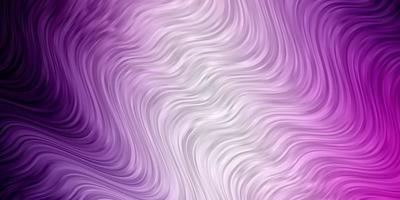 Light Purple vector background with curved lines.